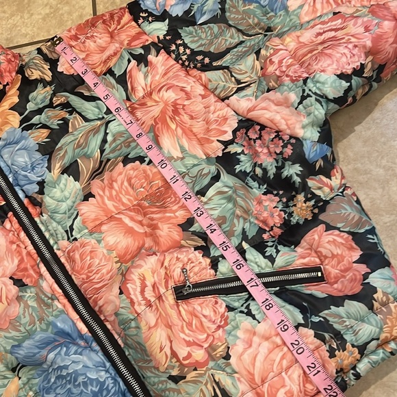 VINTAGE 90’s FOLIA Paris Floral Cottagecore VGUC Puffer Jacket - Picture 6 of 7